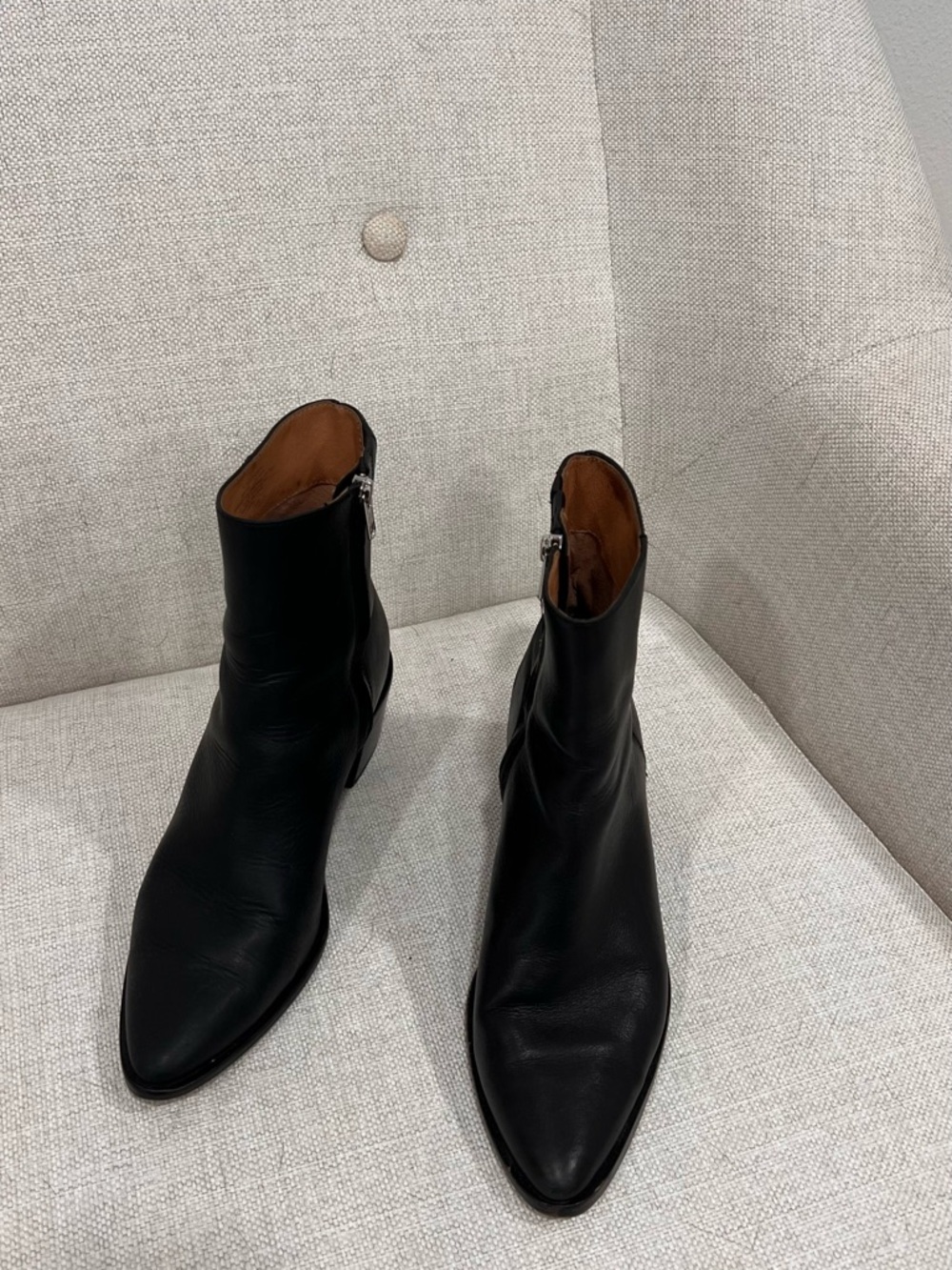 Madewell Black Leather Ankle Boots